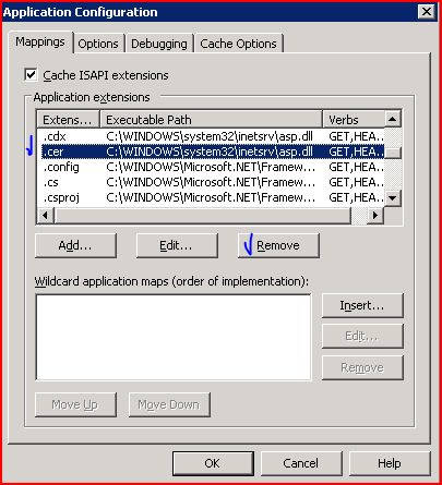 Problem with .cer .crt files in Internet Information Server (IIS) 6